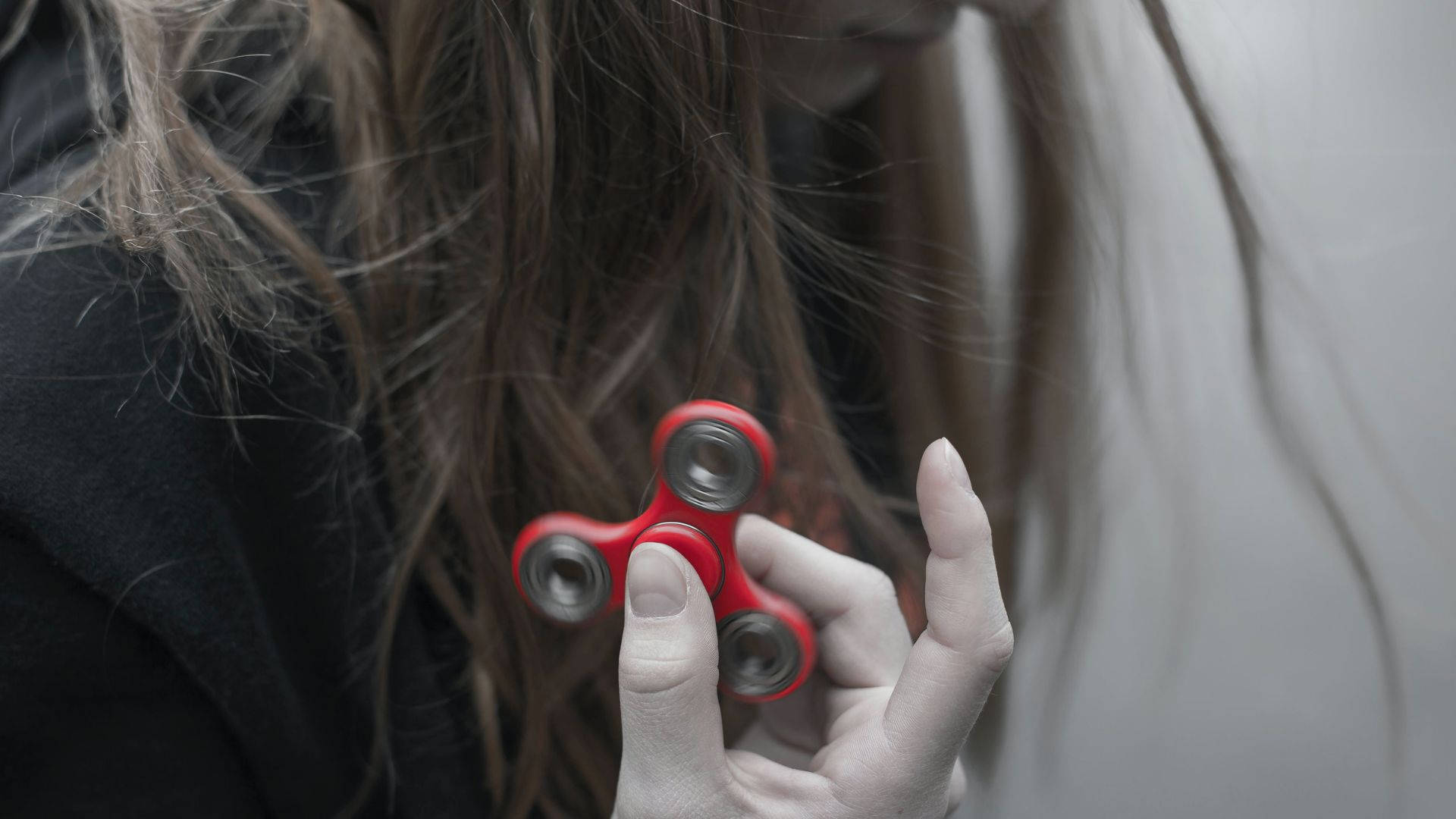 Girl Playing Fidget Toy