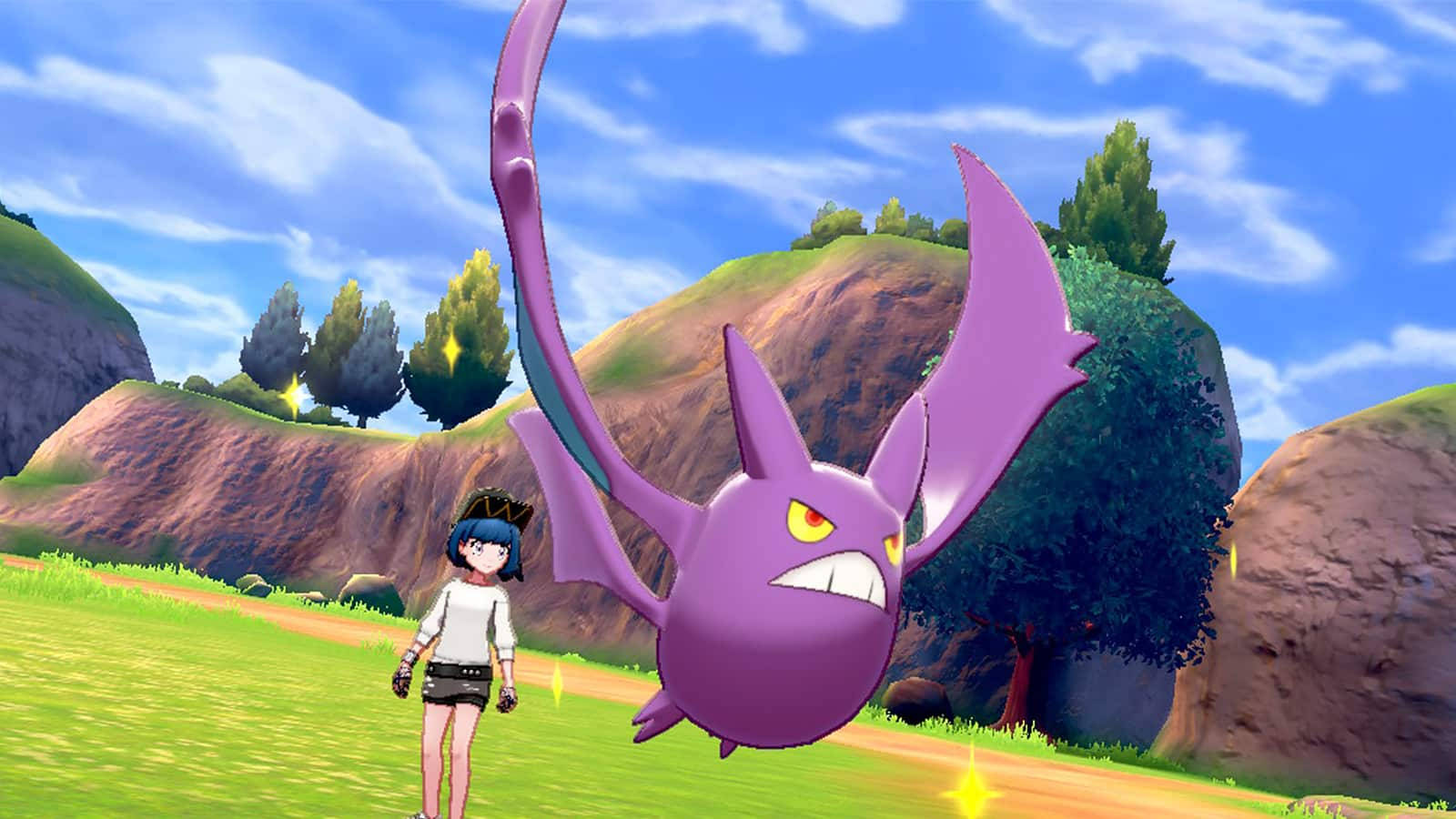 Girl Pokémon Trainer With Crobat Background