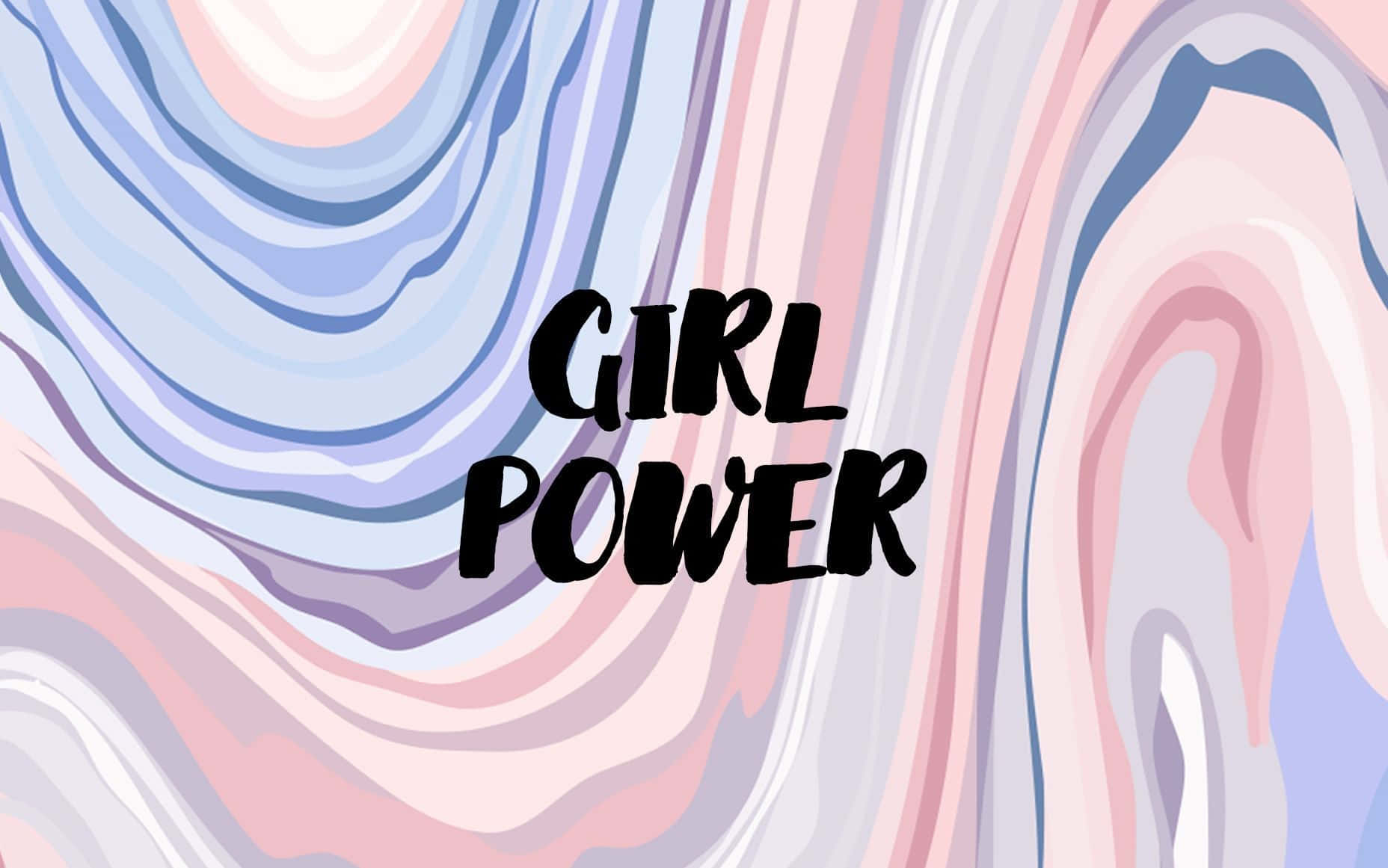 Girl Power Aesthetic Minimalist Art Desktop Background