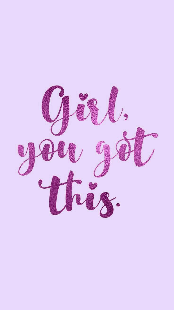 Girl Power Cute Quote Background