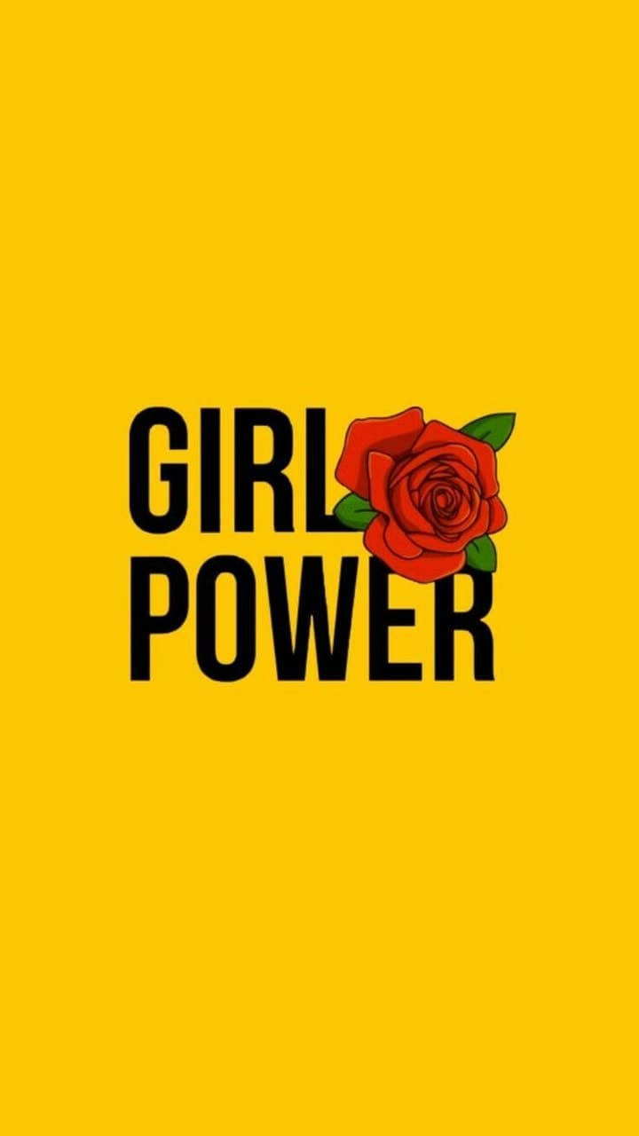 Girl Power For Cute Yellow Background Background