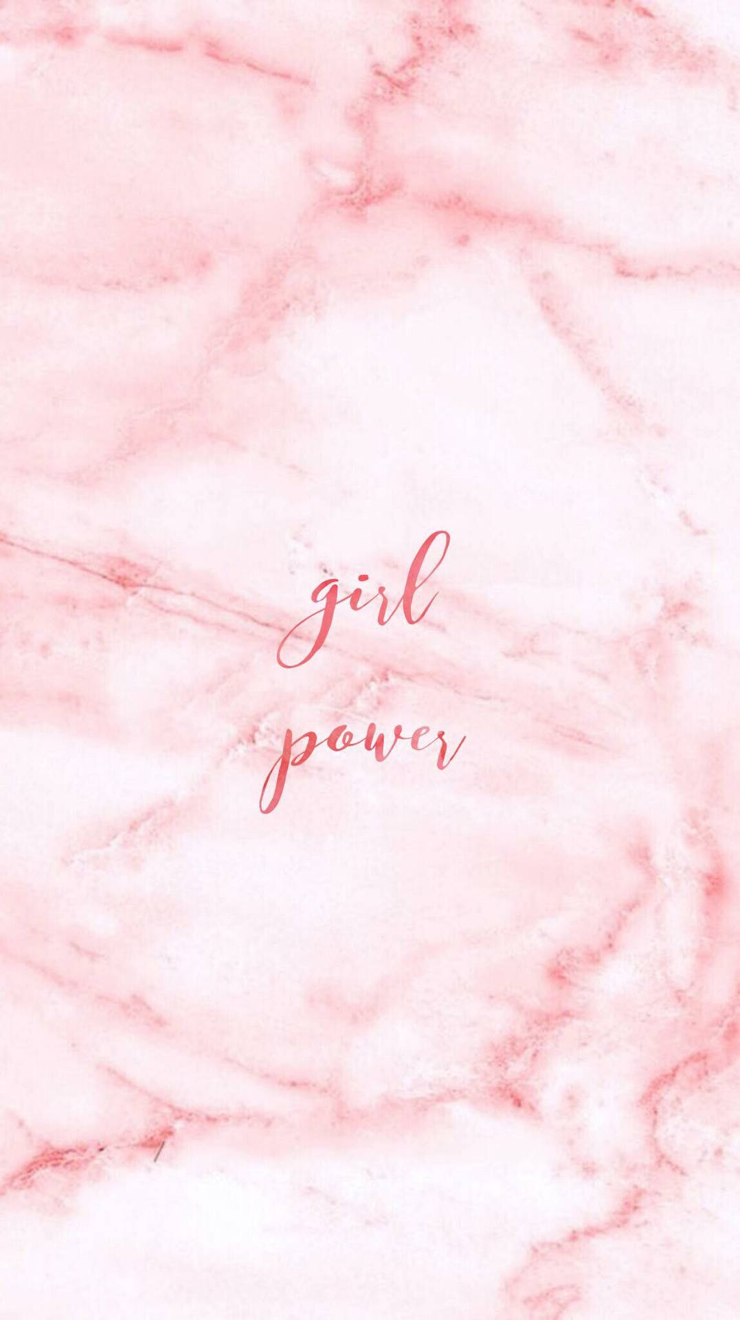Girl Power Plain Pink Background