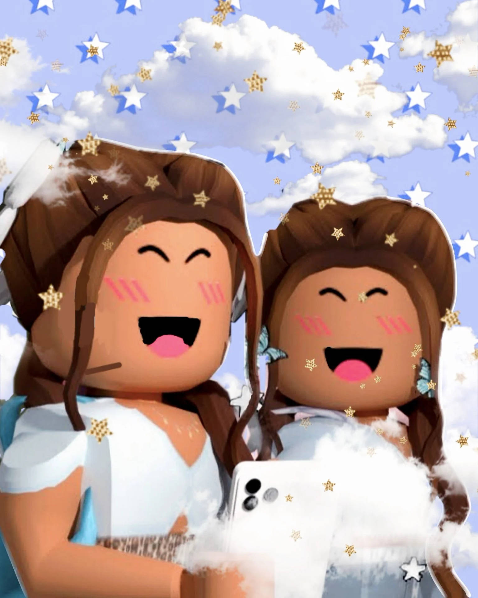 Girl Roblox Avatar Duo Background