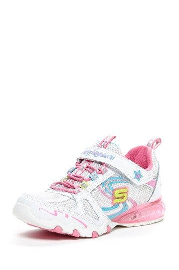 Girl's Pink Skechers With Stars Background