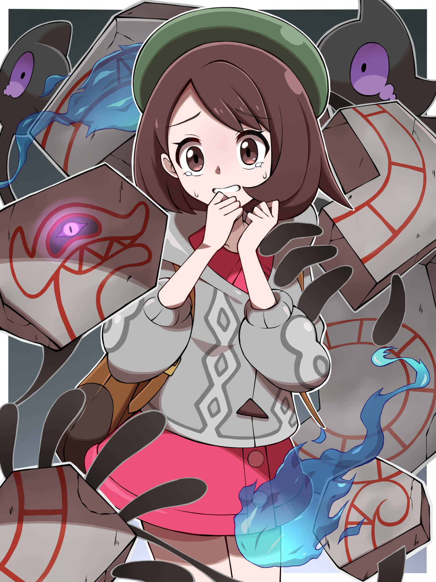 Girl Surprisedby Runerigus Background