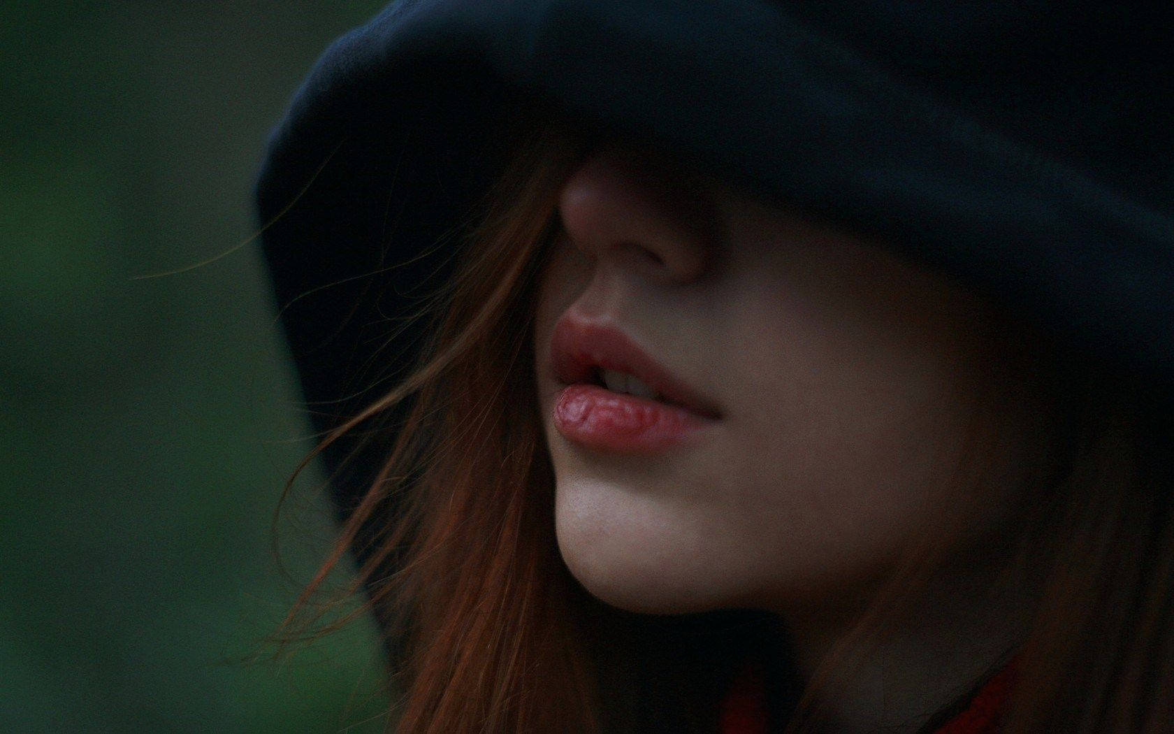 Girl Wearing Hoodie Close Up Background