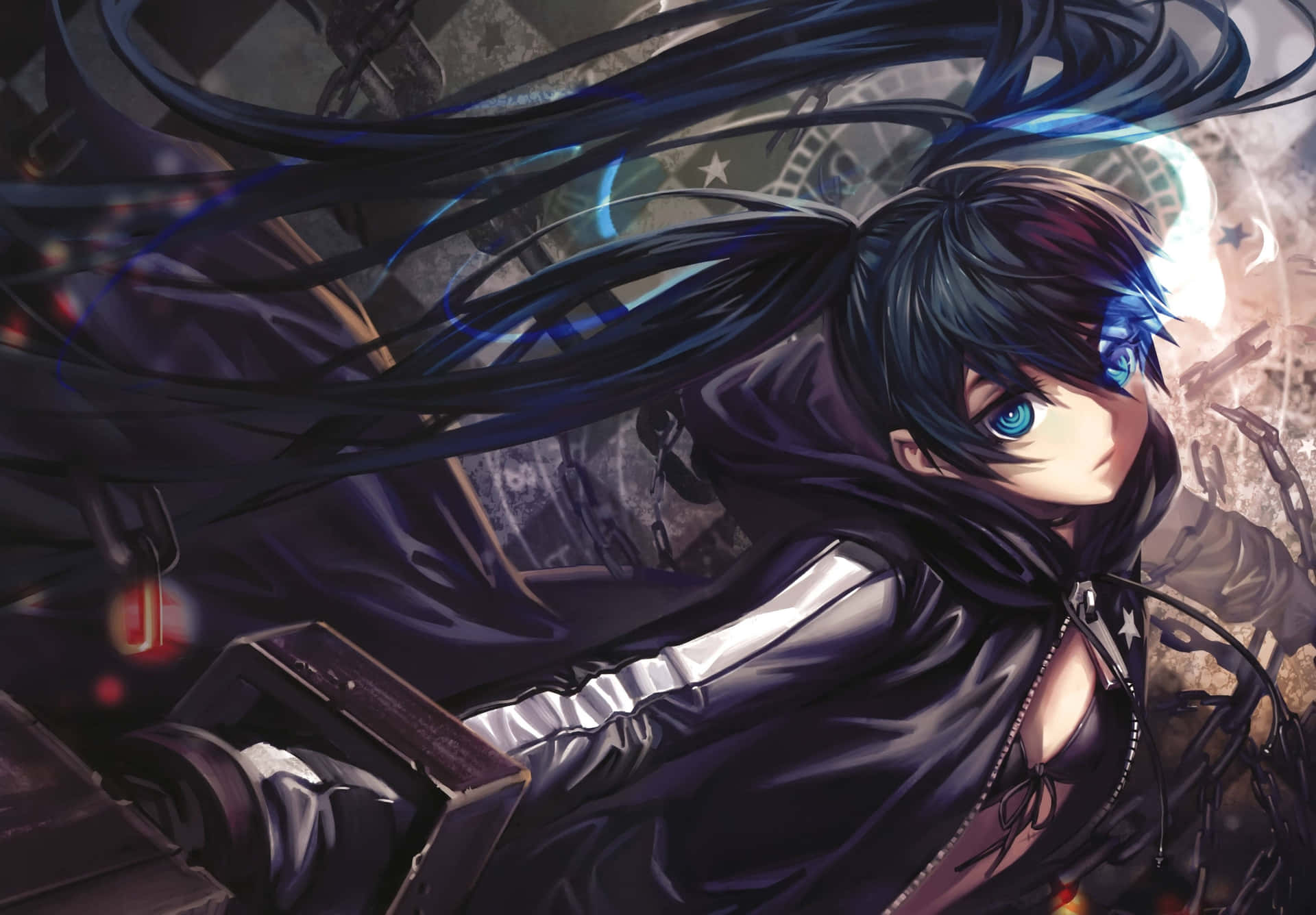 Girl With Blue Eyes Dark Aesthetic Anime Pfp Background