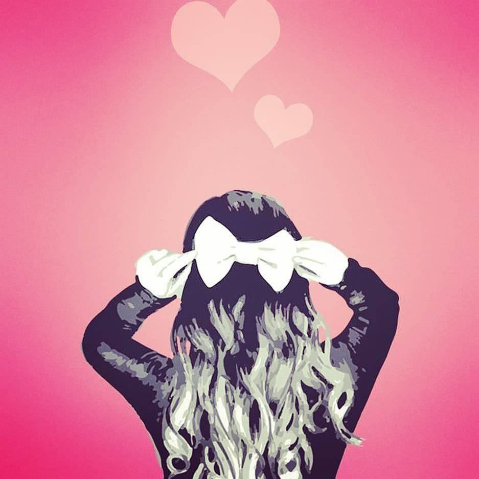 Girl With Hair Ribbon Instagram Profile Background