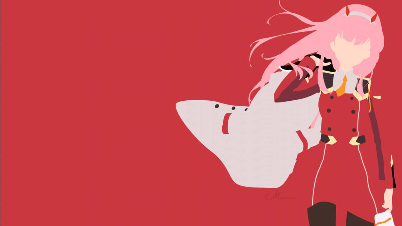 Girl With Pink Hair Carrying Something On Her Lateral Shoulder Background