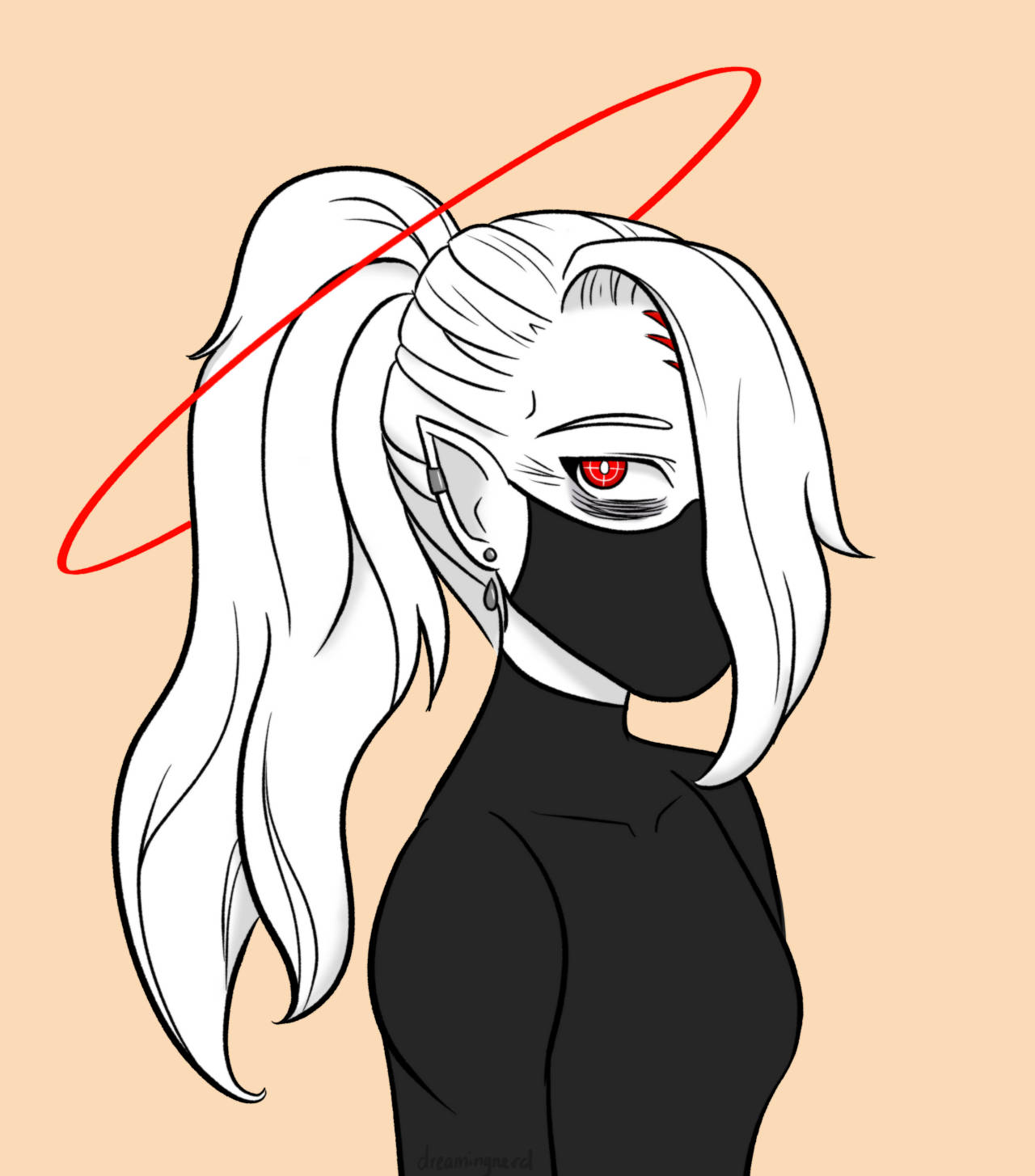 Girl With Red Eye Halloween Pfp