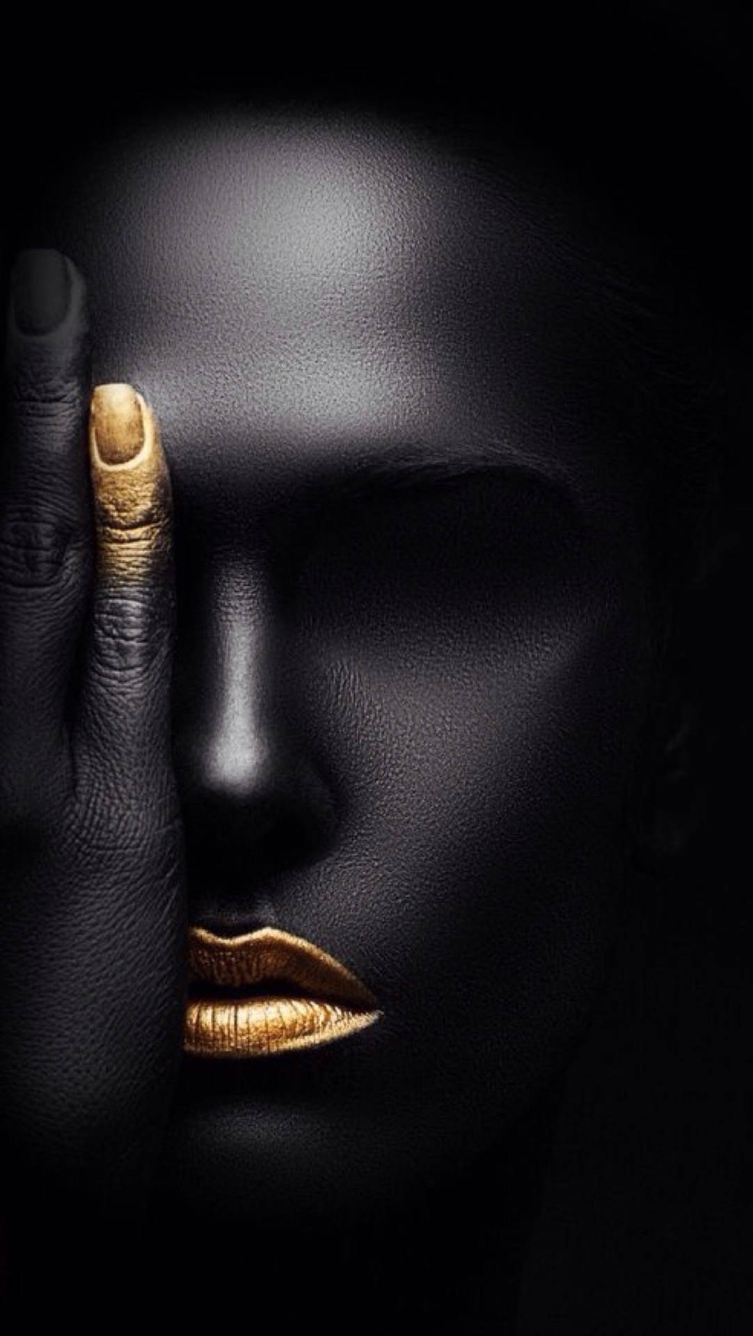 Girl Without Eyes Represents Sexy Black Women Background