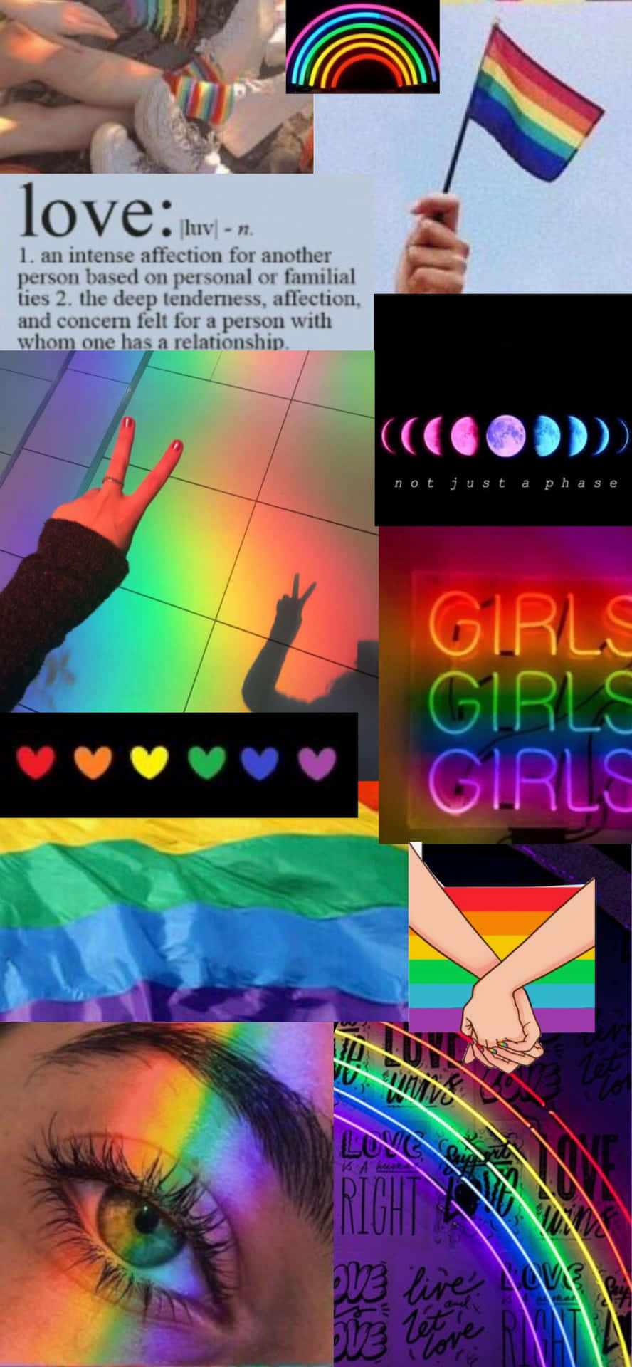 Girls Love Aesthetic Lgbt Rainbow Background