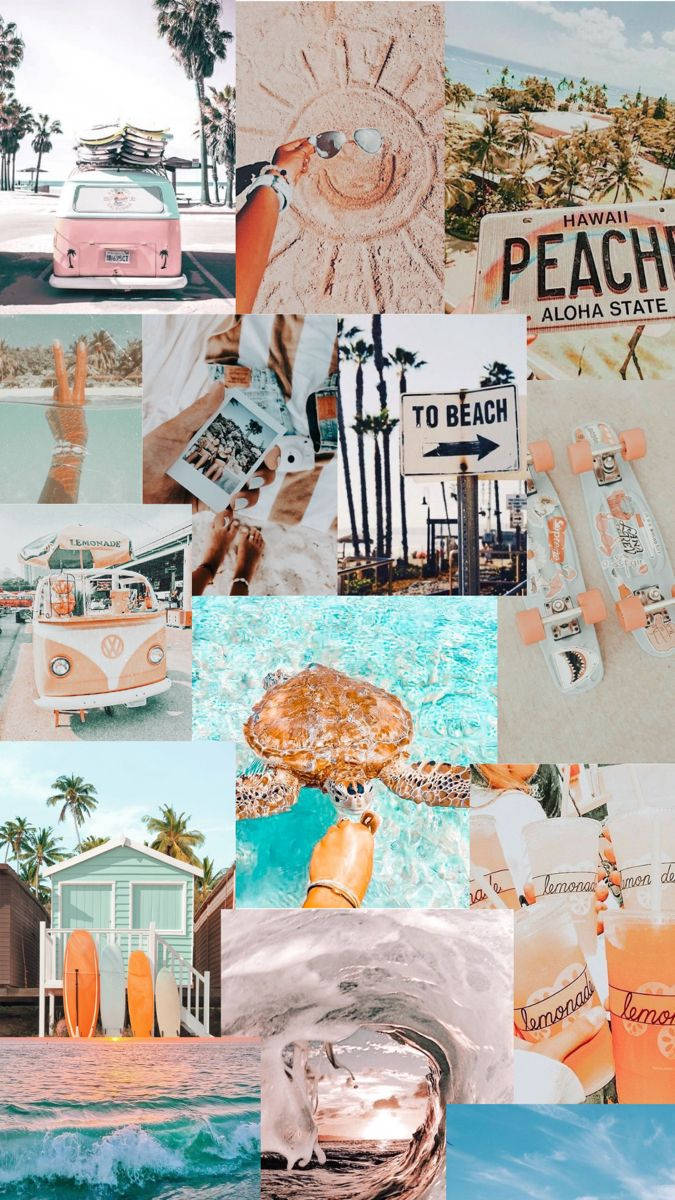Girls Trip Summer Collage Background