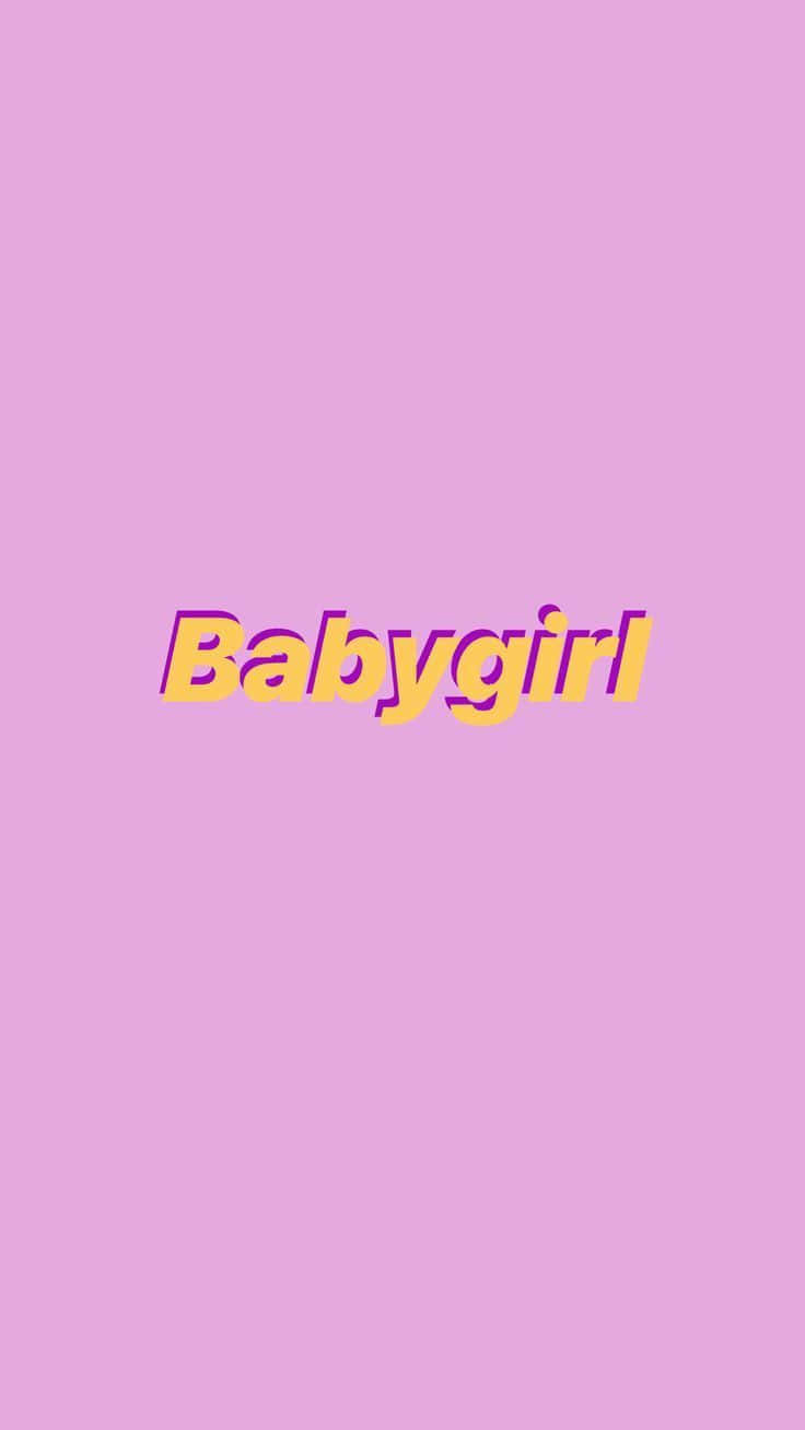 Girly Aesthetic Babygirl In Purple Background
