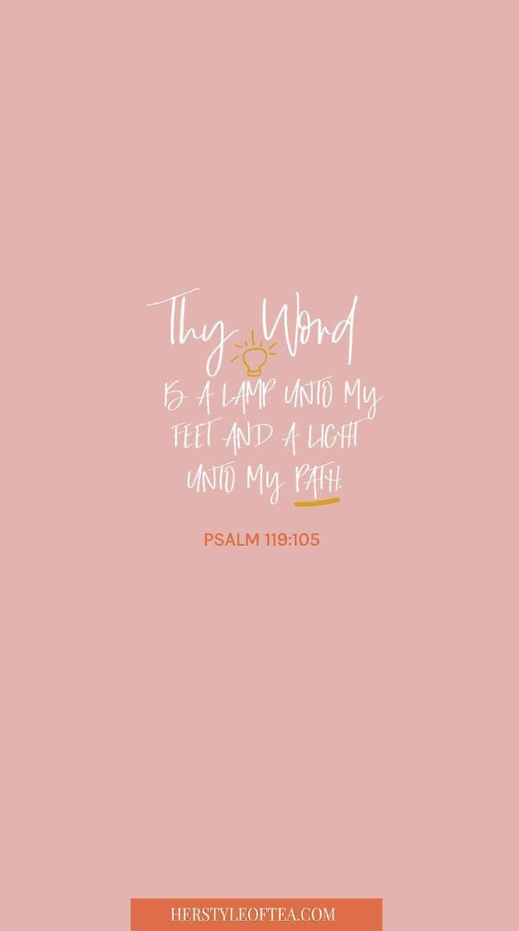 Girly Bible Verse In Basic Theme Background