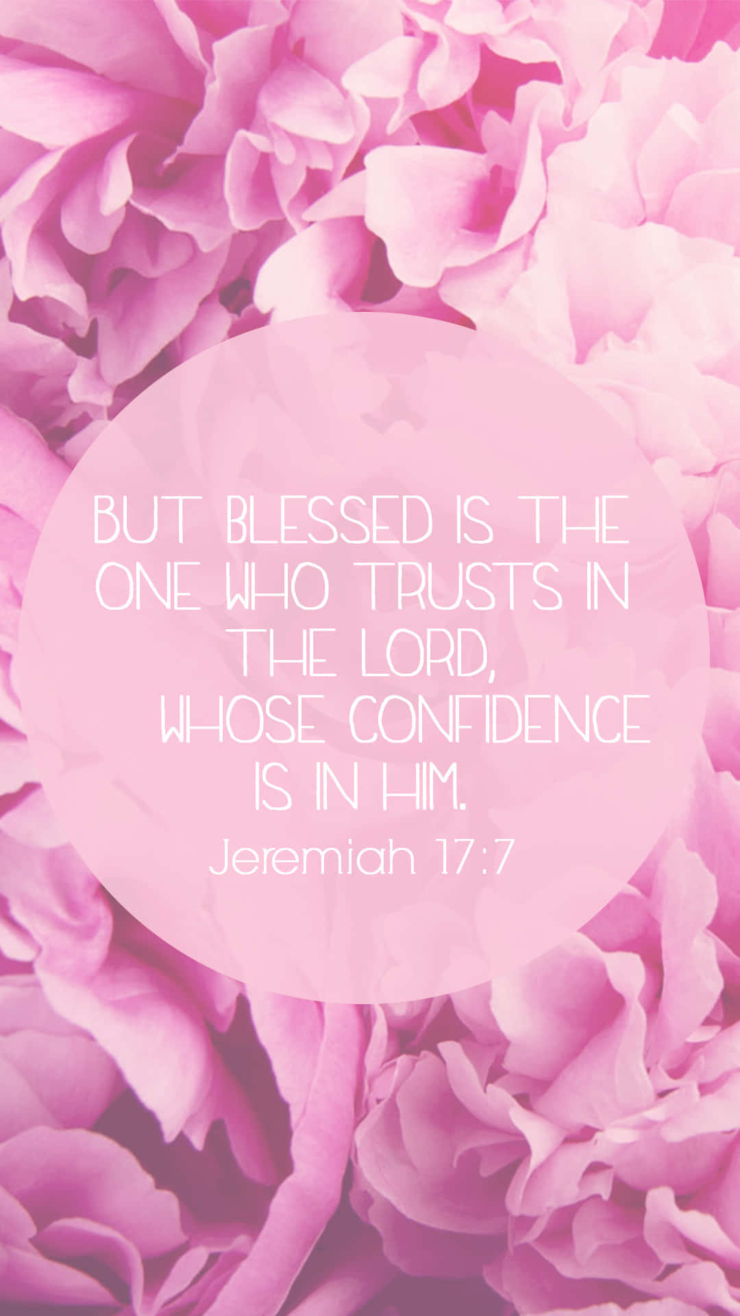 Girly Bible Verse In Purple Flower Background