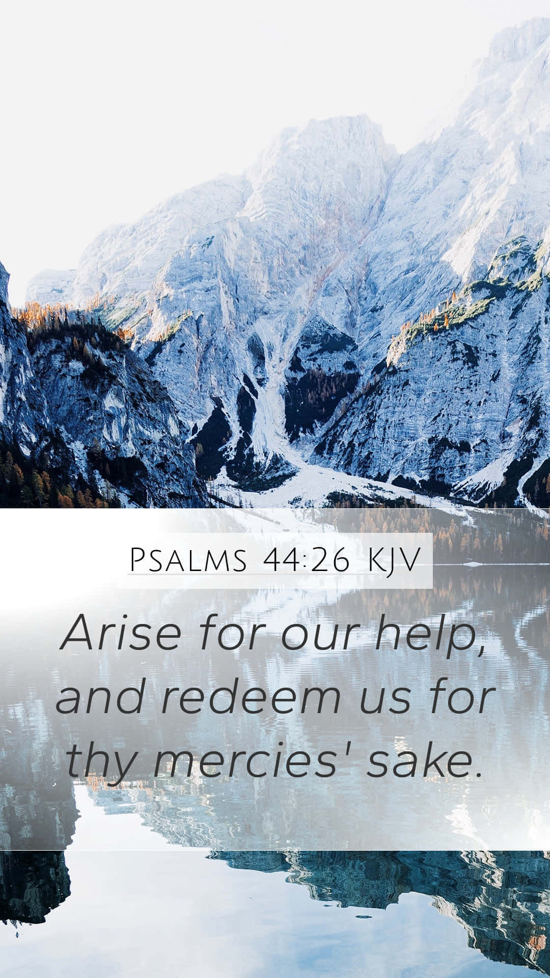 Girly Bible Verse In The Icey Mountains Background