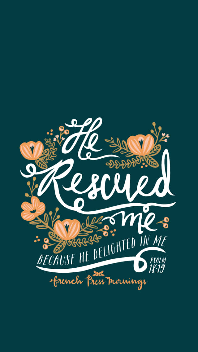 Girly Bible Verse Rescued Background