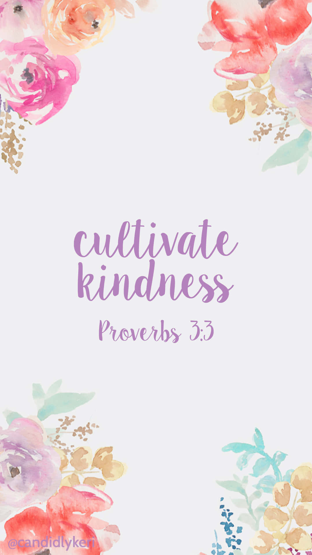 Girly Bible Verse With Kindness Background