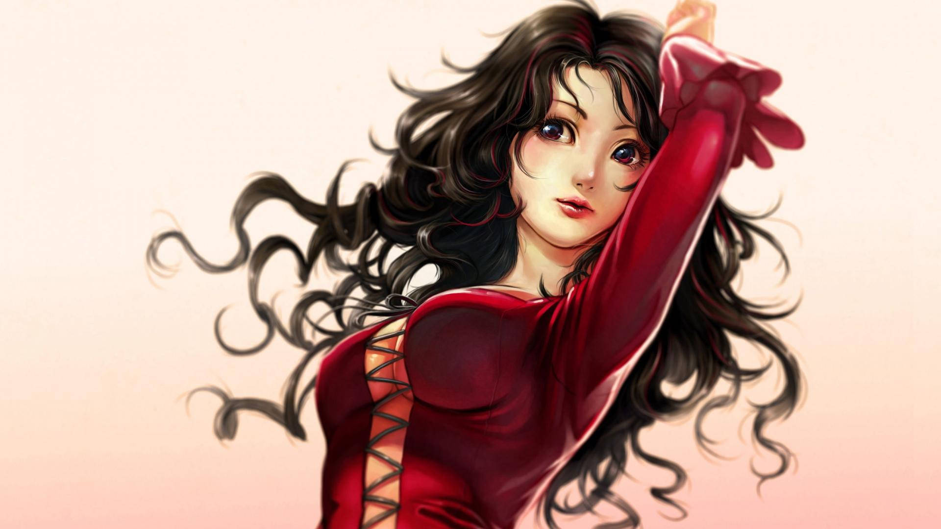 Girly Cartoon Flamenco Dancer Background