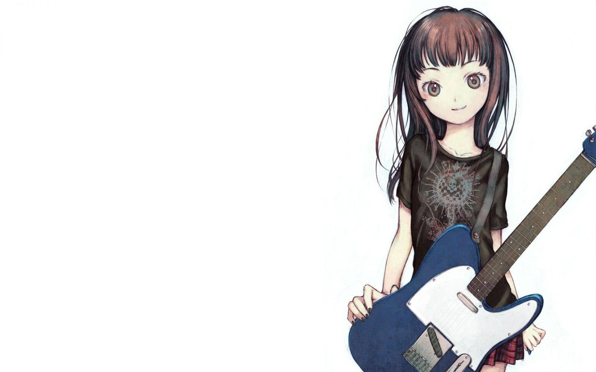Girly Cartoon Japanese Musician Background