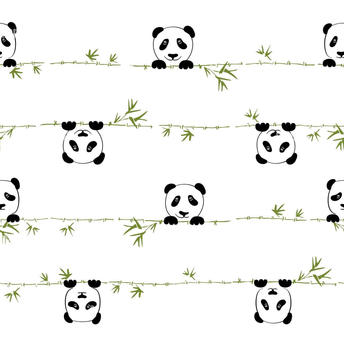 Girly Cute Panda Fabric Yard Background