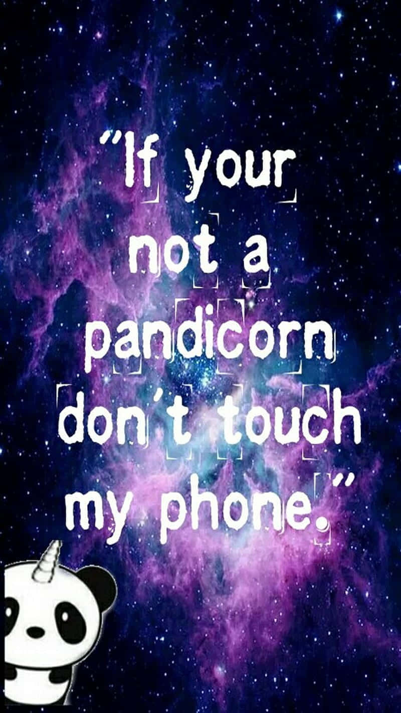 Girly Cute Panda Pandicorn Nebula Background