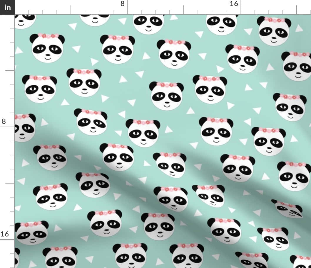 Girly Cute Panda Spoonflower Fabric Background