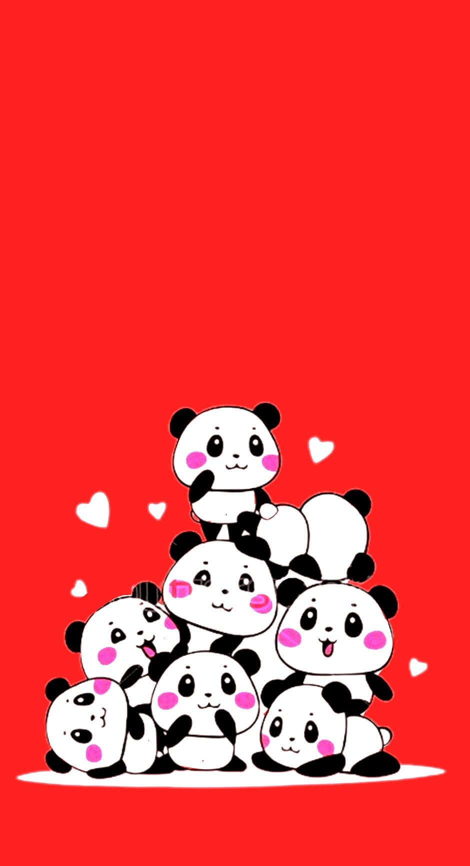 Girly Cute Panda Vector Illustration Background