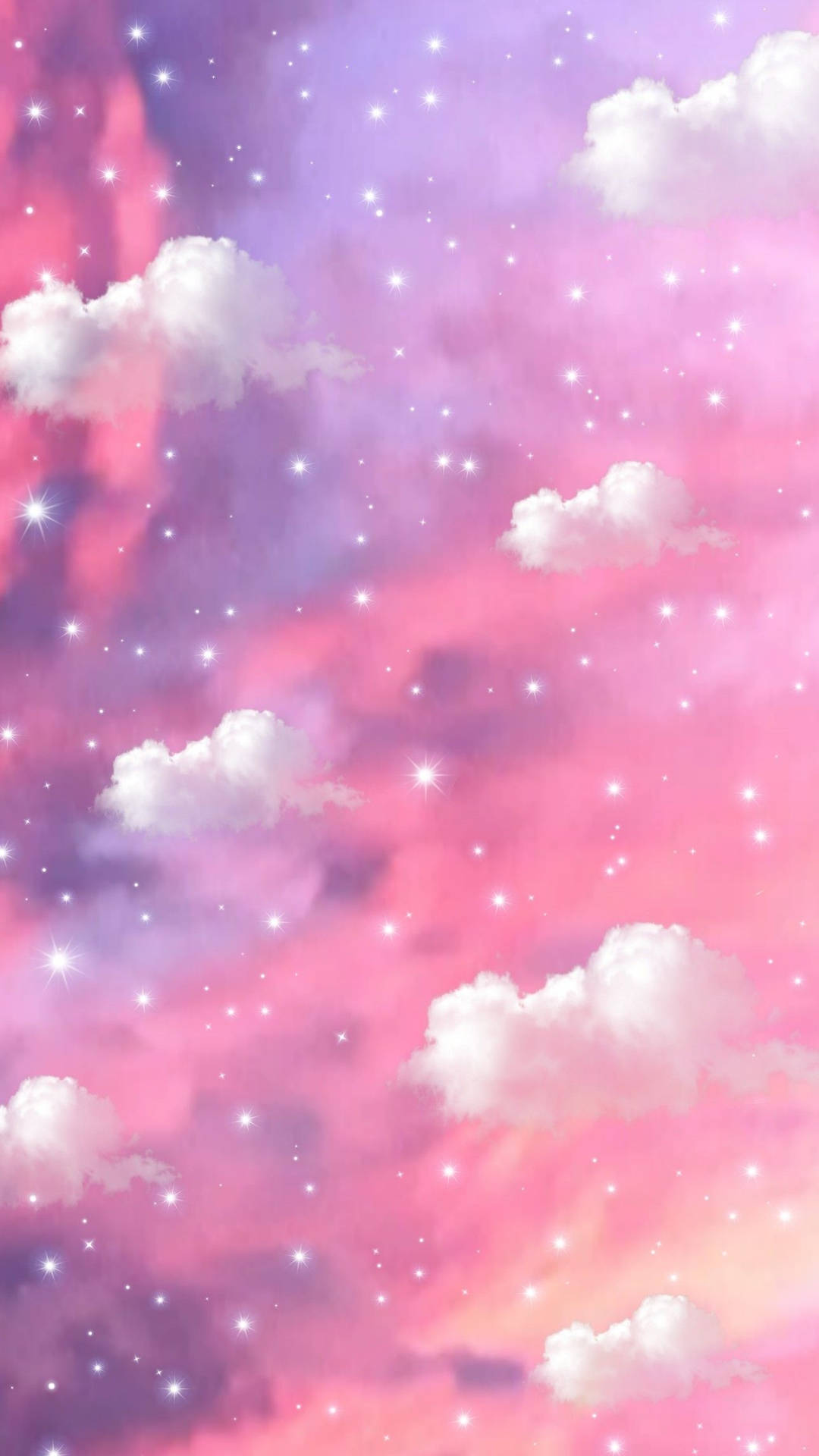 Girly Galaxy Pink Sky Background