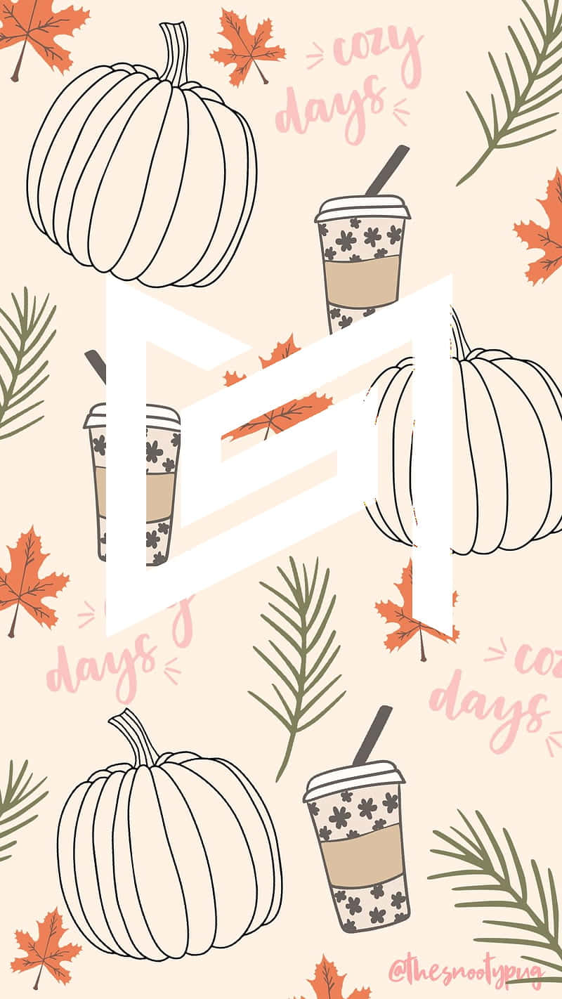 Girly Halloween Fall Cream Background