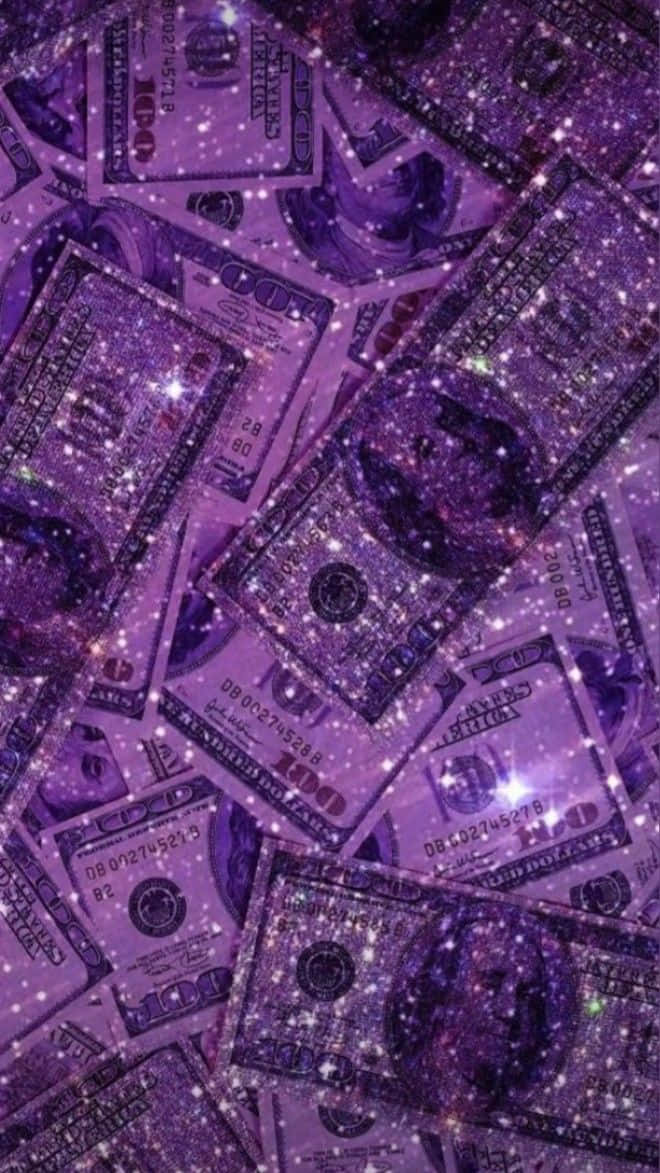 Girly Money Violet Aesthetic Background