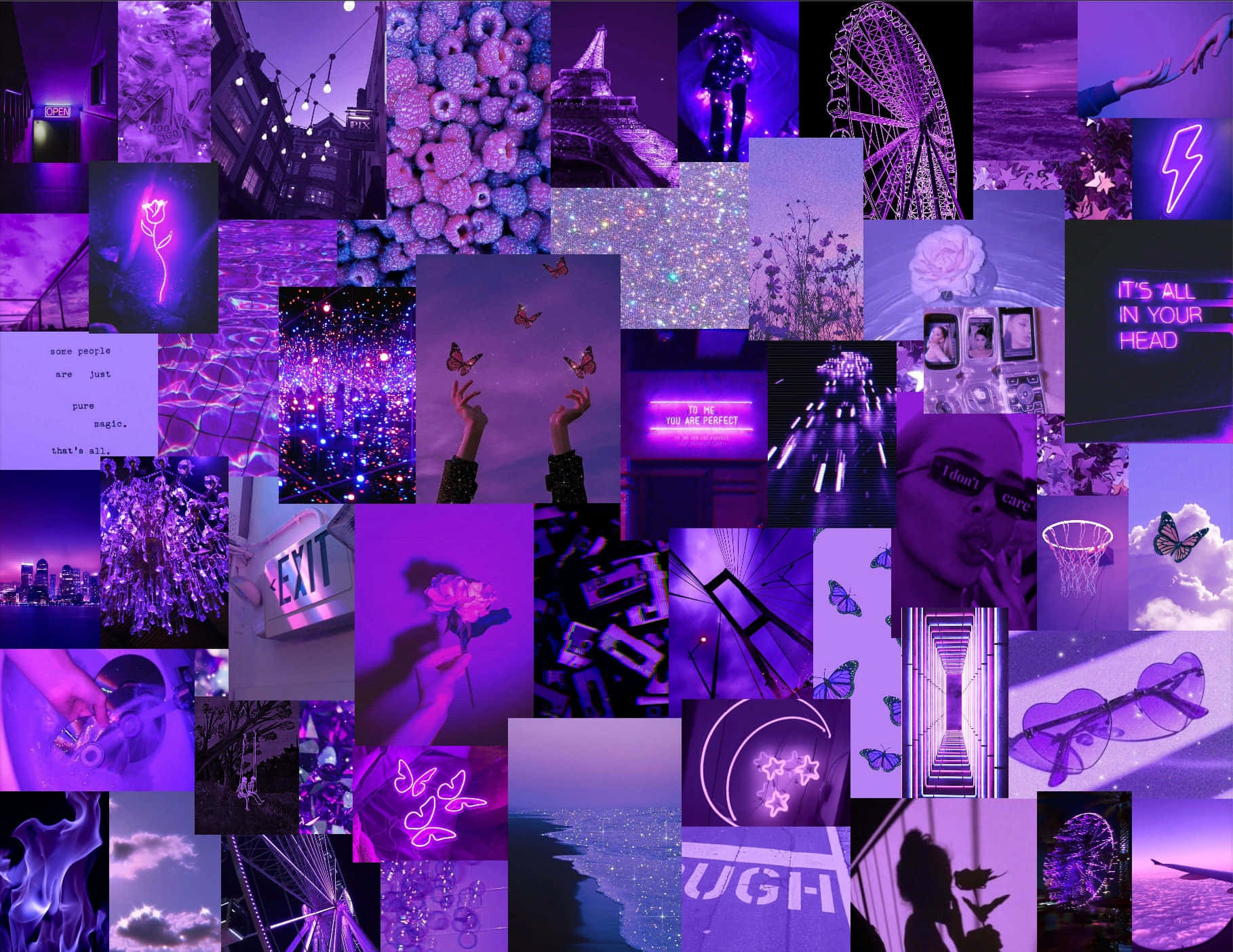 Girly Mood Purple Collage