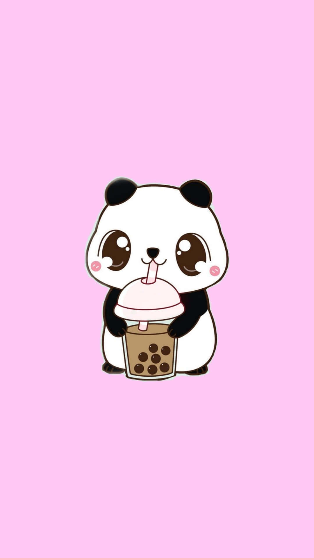 Girly Panda Coffee Cup Background