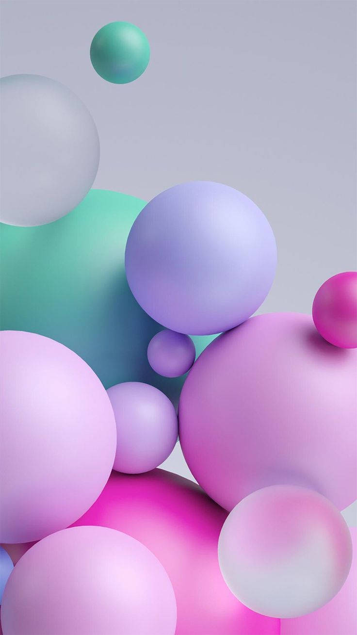 Girly Phone 3d Balloons Background