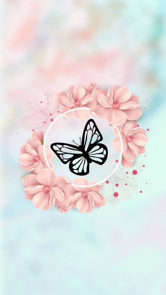 Girly Phone Butterfly Background