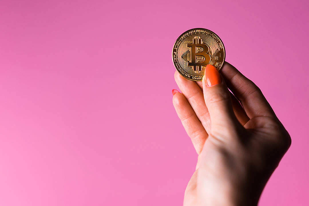 Girly Pink Aesthetic Bitcoin Background