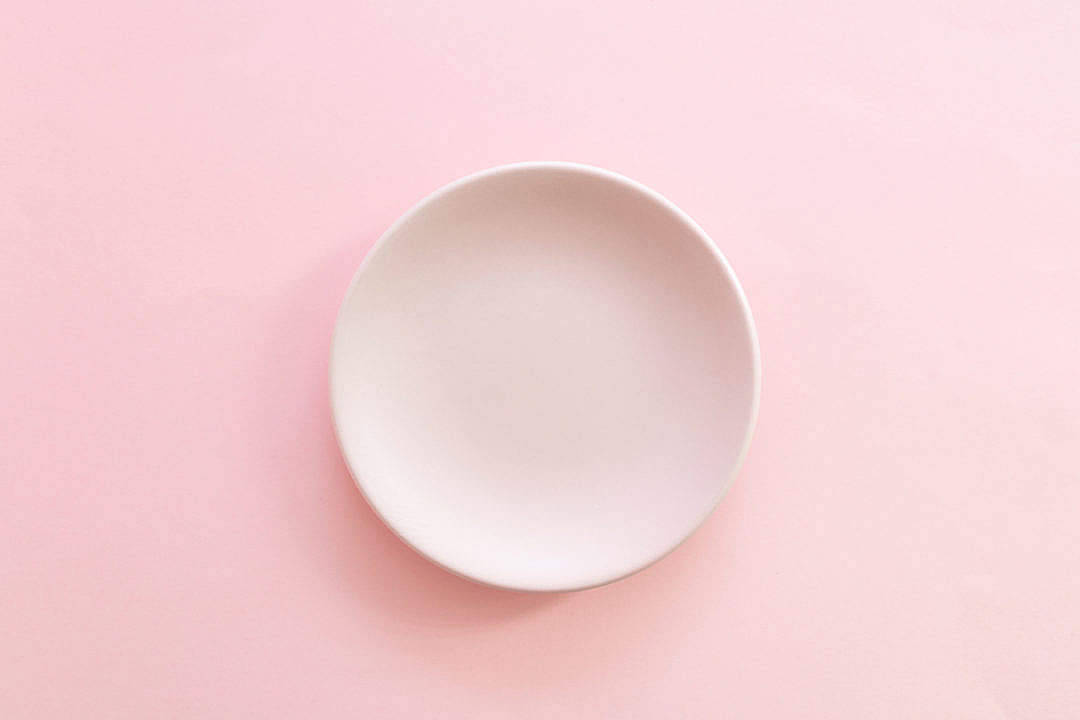 Girly Pink Aesthetic Plate Background