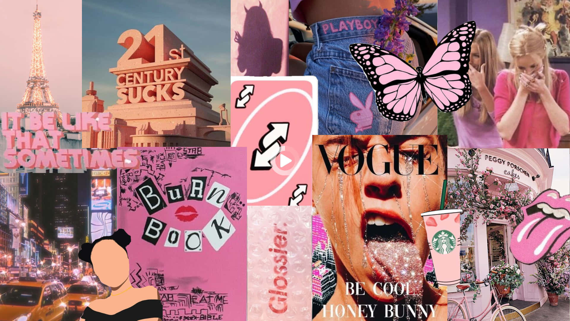 Girly Pink Designer Aesthetic Montage