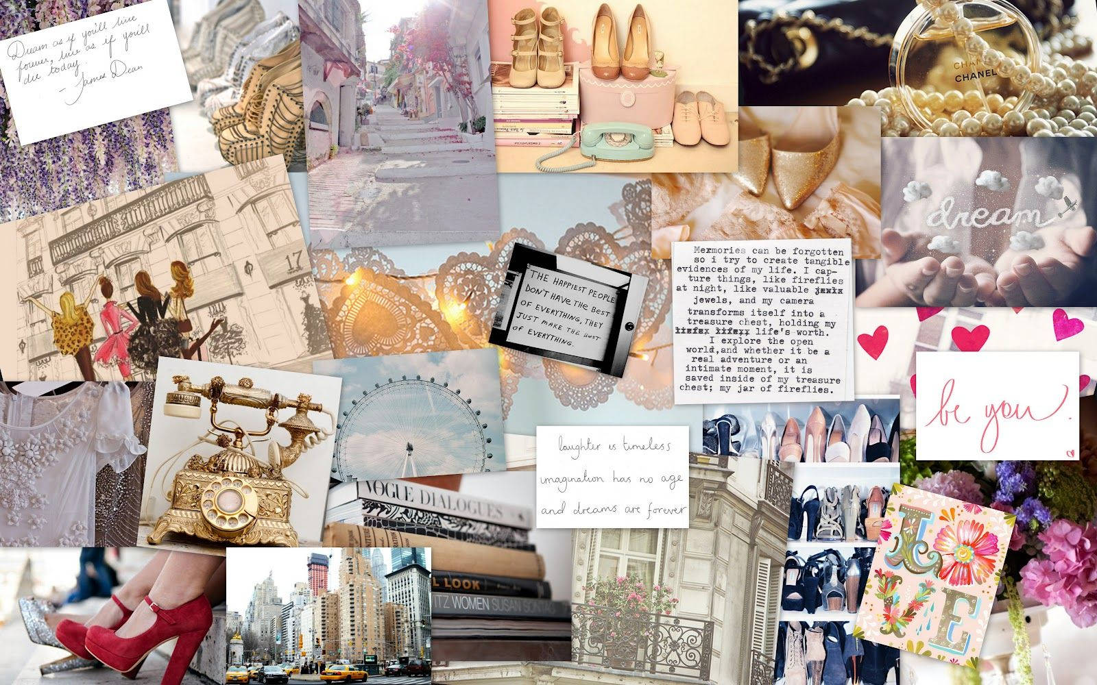 Girly Things Aesthetic Collage Laptop