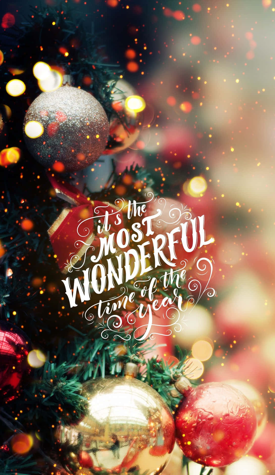 Girly Xmas Quote Background