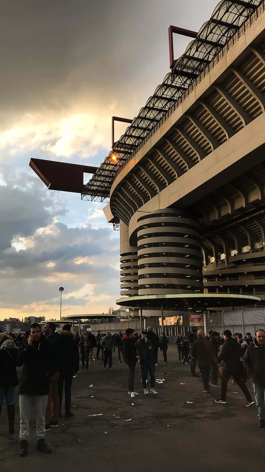 Giuseppe Meazza Stadium Dusk Background