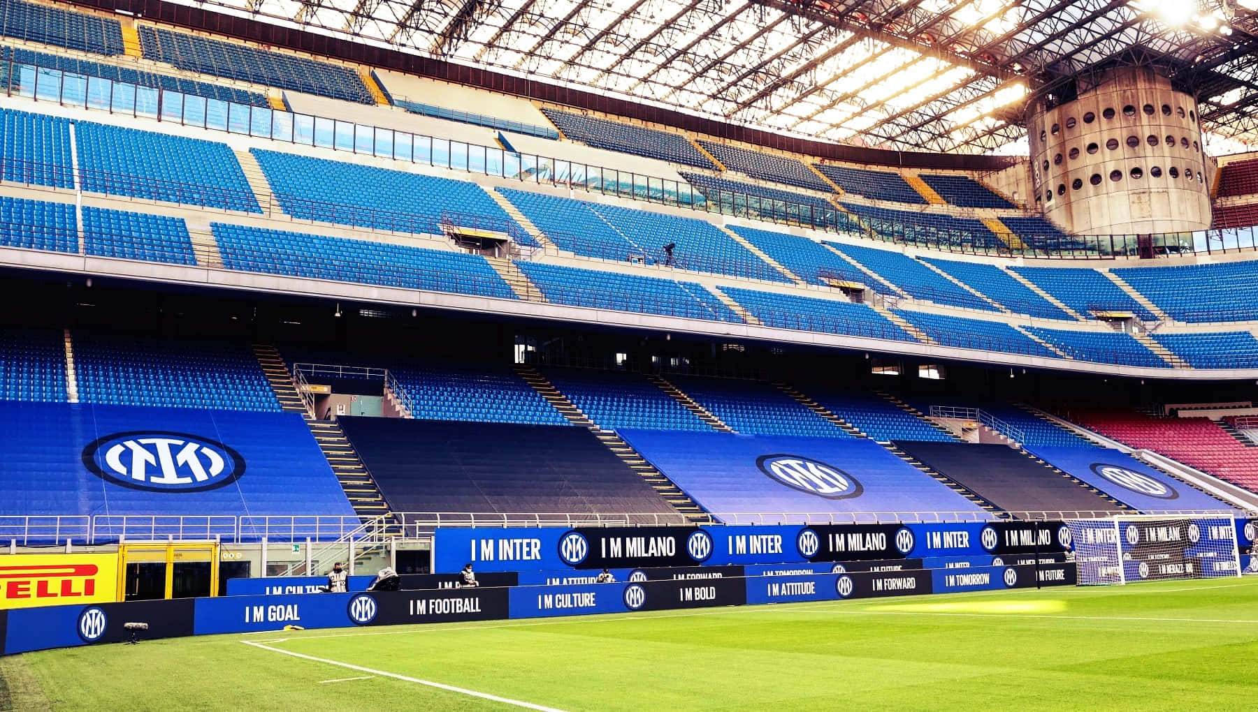 Giuseppe Meazza Stadium Inter Milan Banners Background