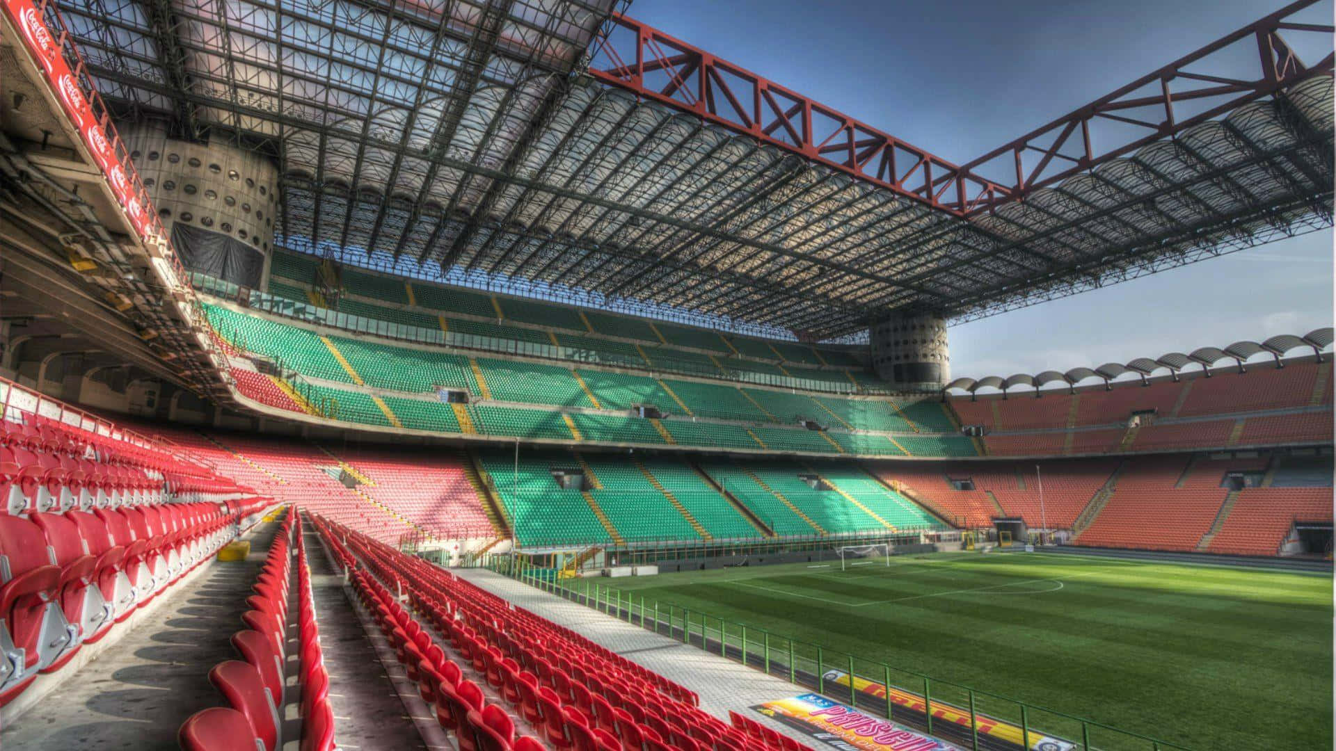 Giuseppe Meazza Stadium Interior View Background