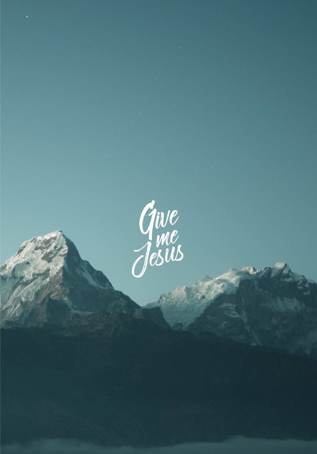 Give Me Jesus Mountain Backdrop Background