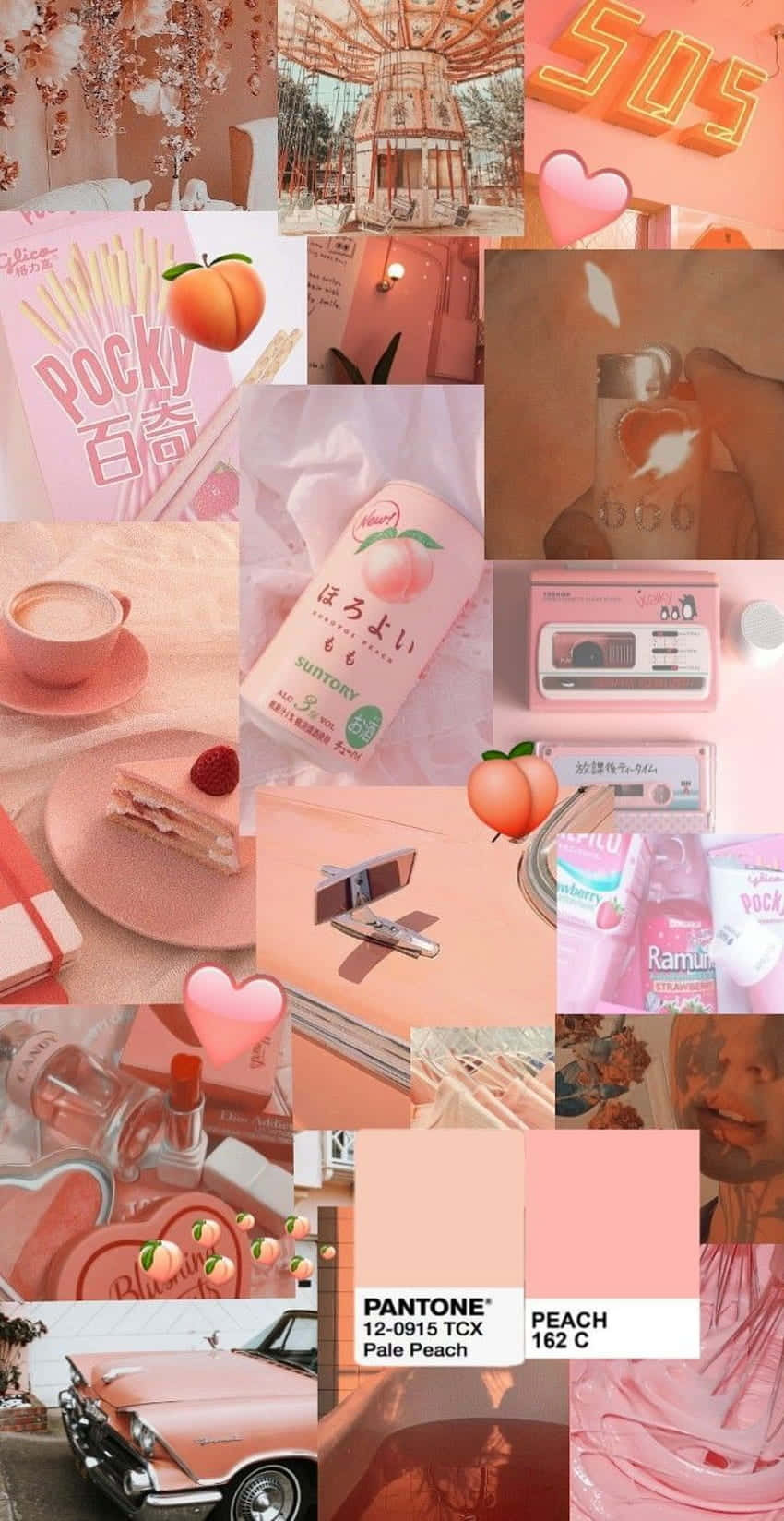 Give Your Bedroom A Makeover With An Orange Peach Aesthetic Print! Background