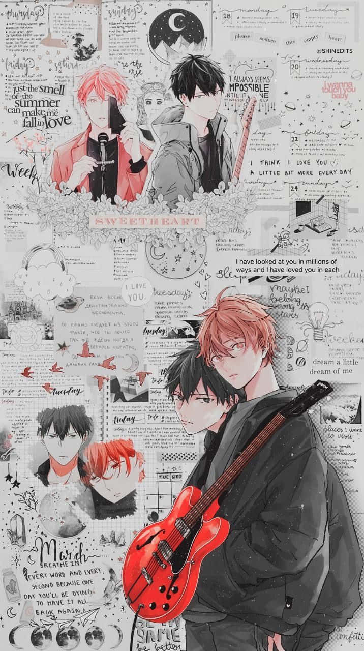 Given Anime Aesthetic Manga Collage Background