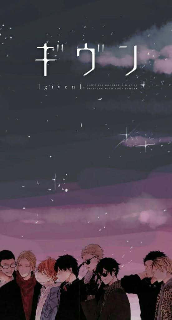 Given Anime Characters Night Sky Background