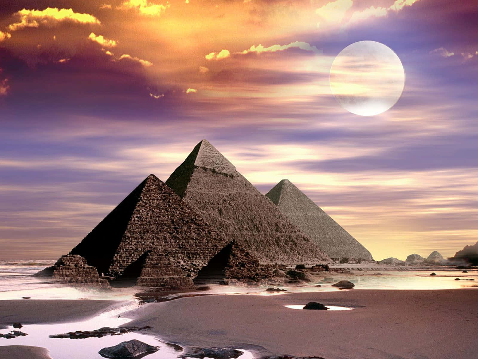 Giza Pyramids Digital Art