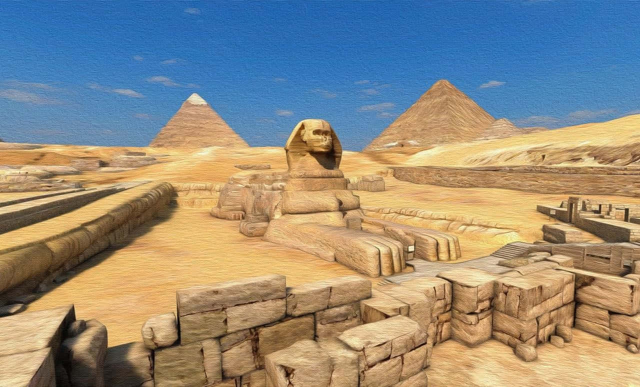 Giza Pyramids Sketch